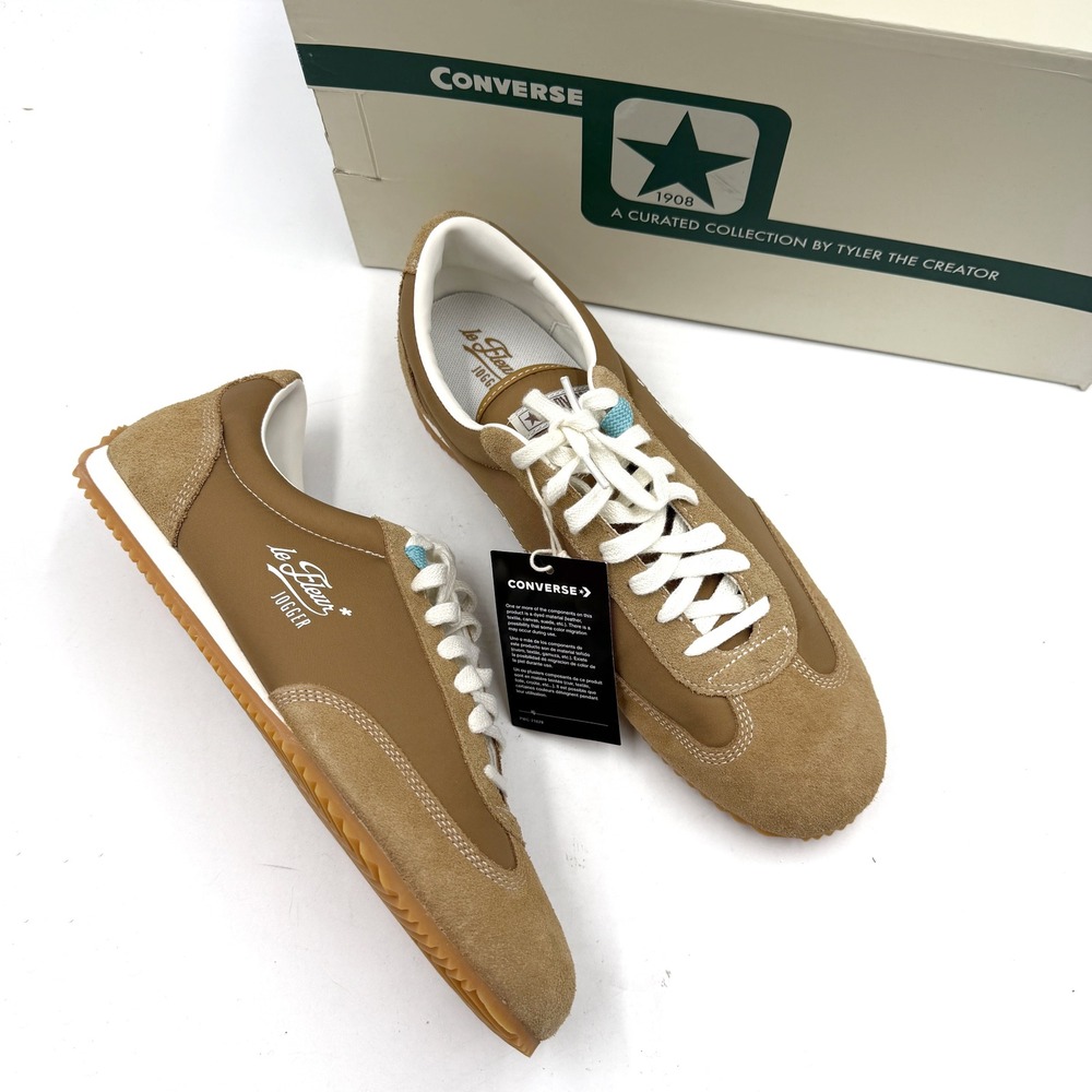 Converse Golf Le Fleur Jogger Bistre Dijon Tan Nylon Sneakers Mens Sz 11